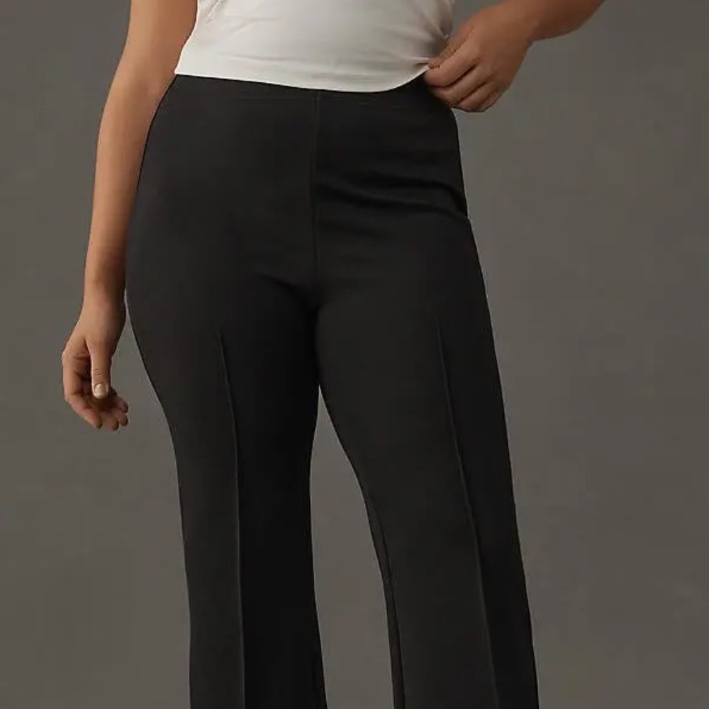 Maeve The Margot Kick-Flare Cropped Pants Black Sz M - Picture 8 of 14